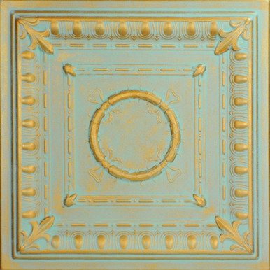 Romanesque Wreath Glue-up Styrofoam Ceiling Tile 20 in x 20 in - #R 47