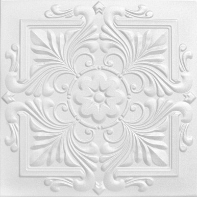 Victorian Glue-up Styrofoam Ceiling Tile 20 in x 20 in - #R14