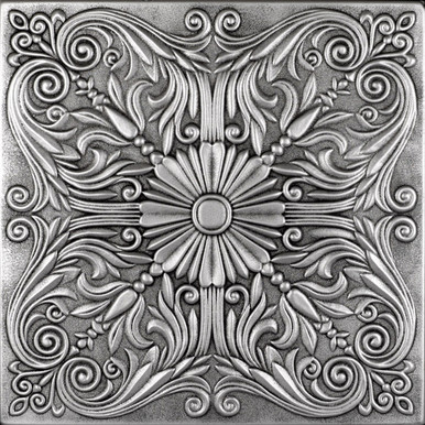 Spanish Silver Styrofoam Ceiling Tile 20 in x 20 in - #R139