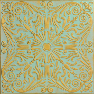 Spanish Silver Styrofoam Ceiling Tile 20 in x 20 in - #R139