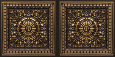 Da Vinci - Faux Tin - Coffered Drop Ceiling Tile - #215