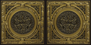 Steampunk - Faux Tin Ceiling Tile  - #225 - (Pack of 25) / 100 - 200 sqft