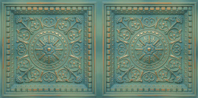 Da Vinci - Faux Tin - Coffered Drop Ceiling Tile - #215