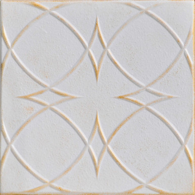 Circles and Stars Glue-up Styrofoam Ceiling Tile 20 in x 20 in - #R82