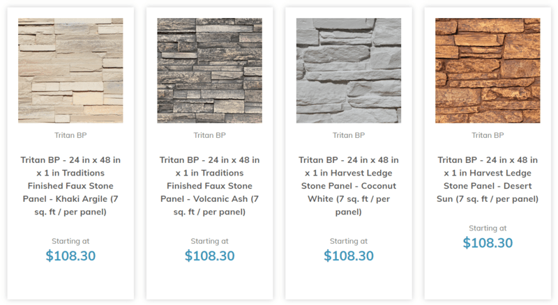 Faux Stone Wall Panels