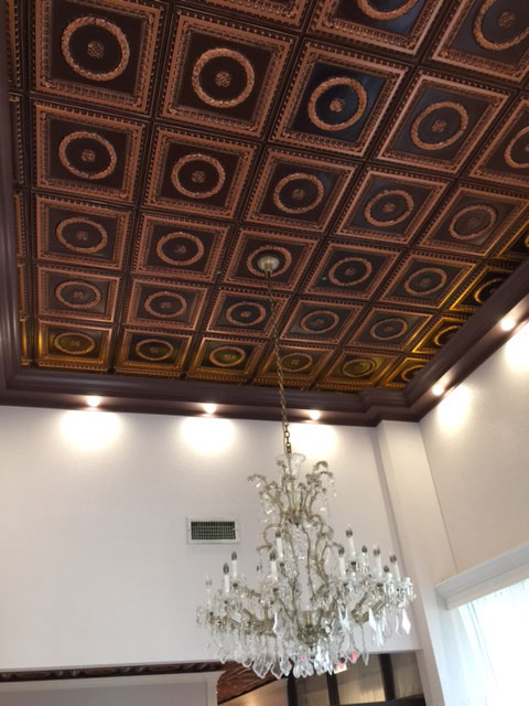 Laurel Wreath – Faux Tin Ceiling Tile – #210 - Antique Copper