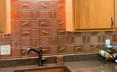 SOLID COPPER BACKSPLASH